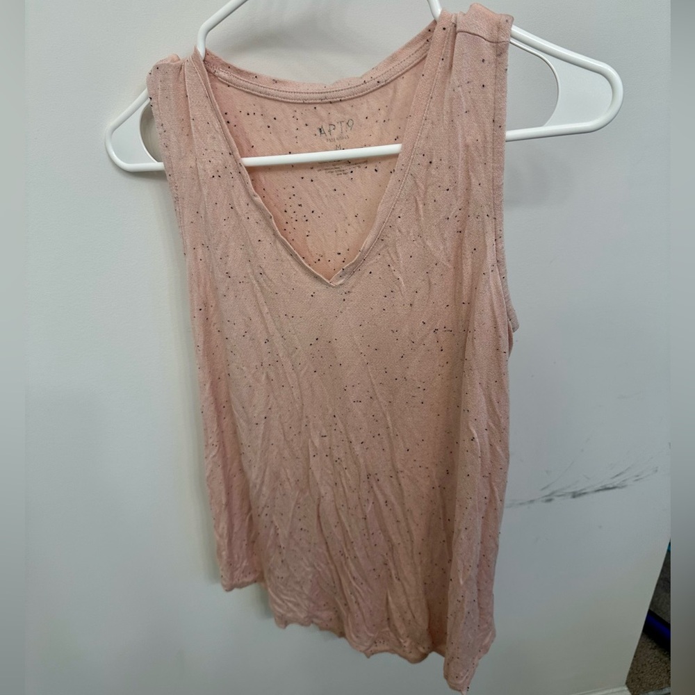 Apt. 9 Light Pink Speckled Tank Top